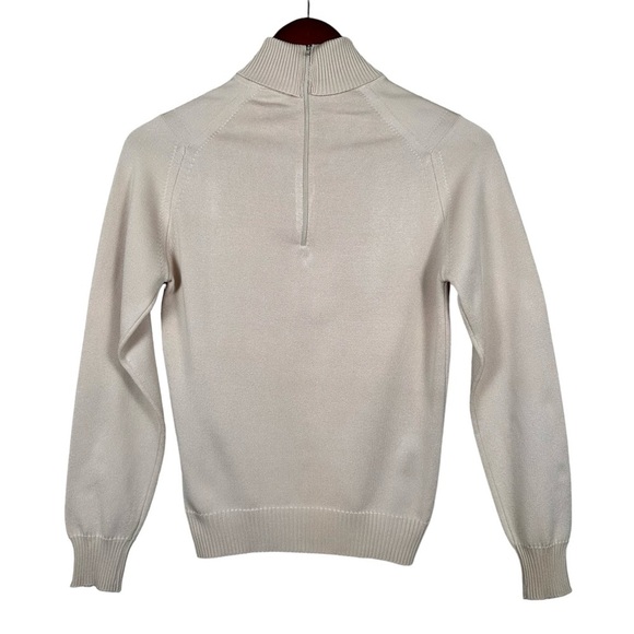 GIVENCHY SPORT Vintage Embroidered Logo 1/4 Zip Turtleneck Pullover - Picture 2 of 8